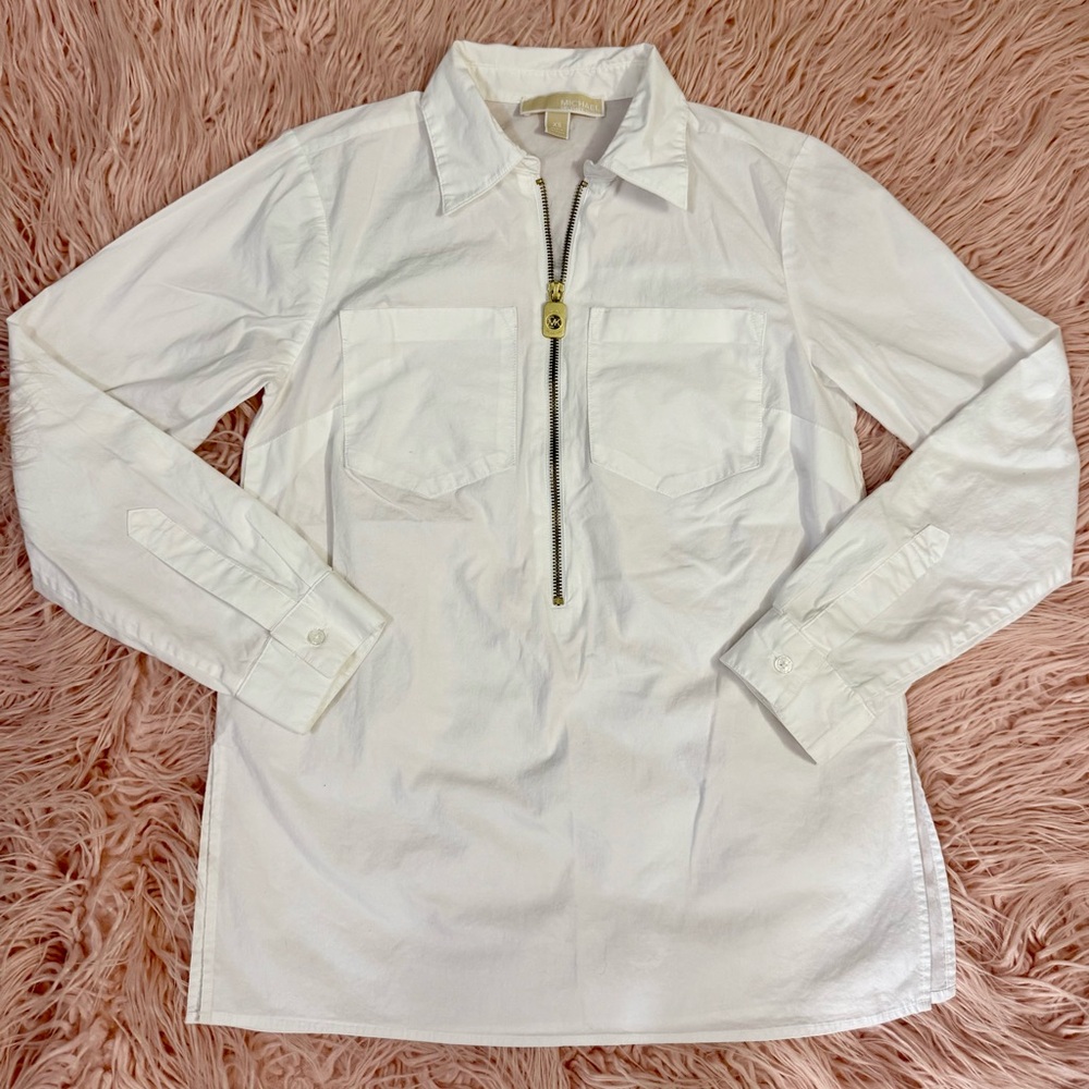 Michael Kors White Long Sleeve/ 3/4 Top